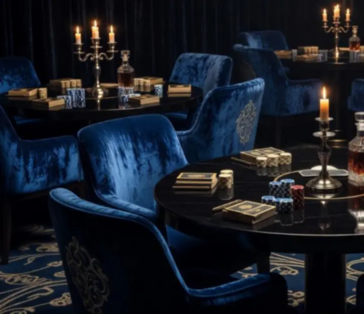 Gyertyafényes, elegáns kártyaasztal a Legjobbhelyek privát lounge terében